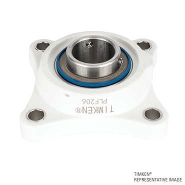 Food Grade Grease 4 Bolt Flange Mounted Ball Bearing Unit